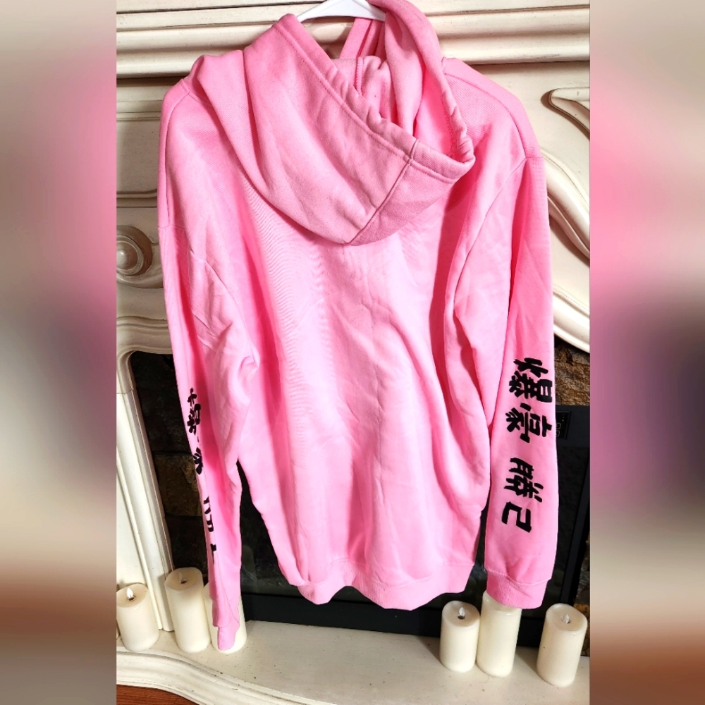 Unisex Pink Hooded Sweater